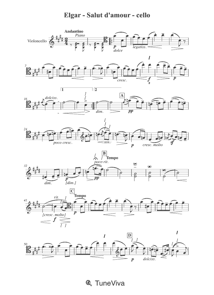 Elgar - Salut d'amour - cello