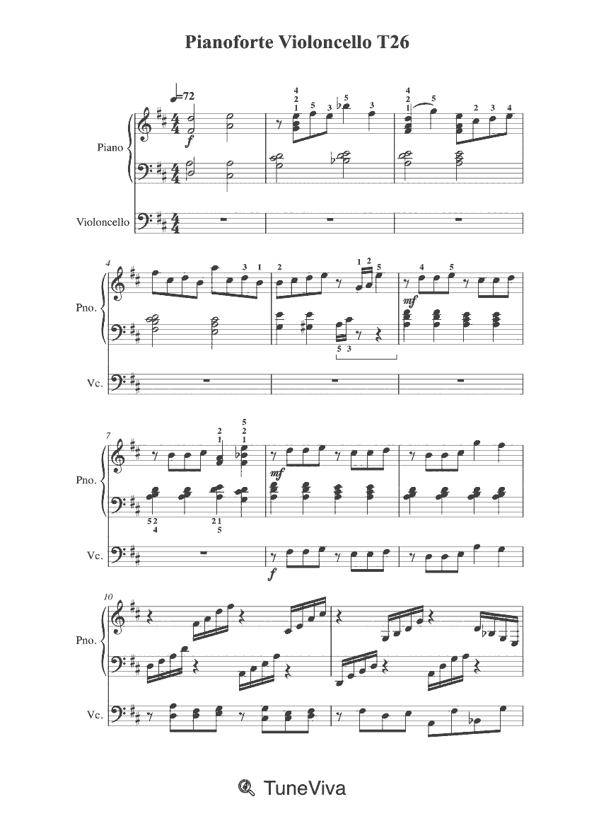 Pianoforte Violoncello  T26