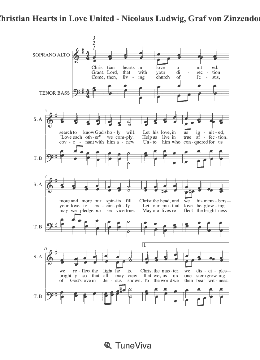 Christian Hearts in Love United - Nicolaus Ludwig, Graf von Zinzendorf