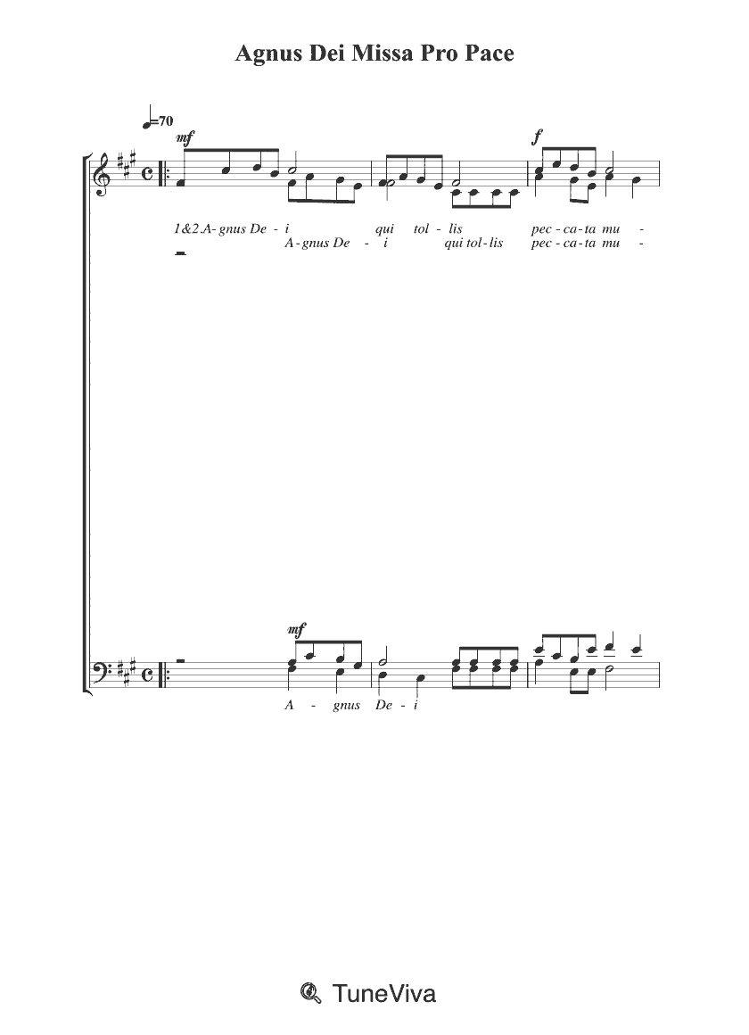 Agnus Dei Missa Pro Pace