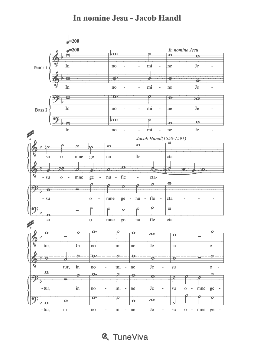 In nomine Jesu - Jacob Handl