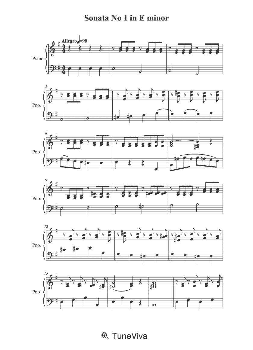 Sonata No 1 in E minor