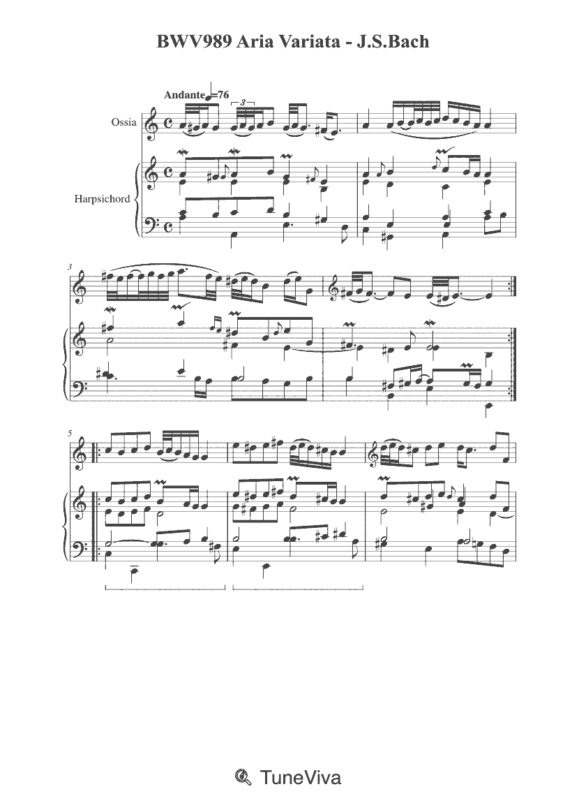 BWV989 Aria Variata - J.S.Bach
