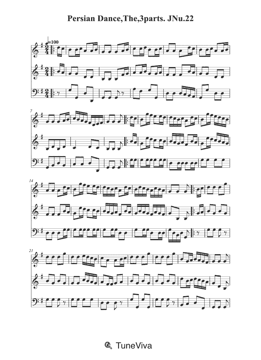 Persian Dance,The,3parts. JNu.22