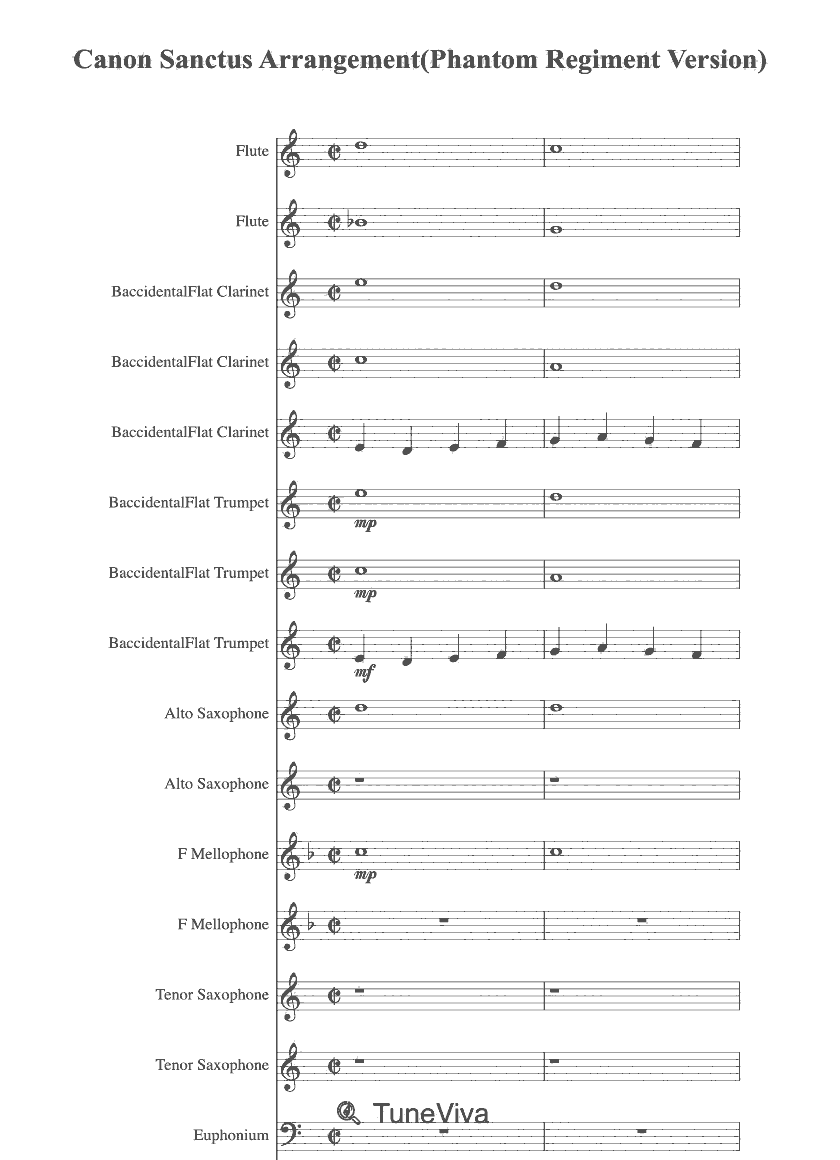 Canon Sanctus Arrangement(Phantom Regiment Version)