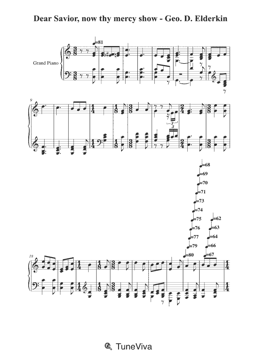 Dear Savior, now thy mercy show - Geo. D. Elderkin