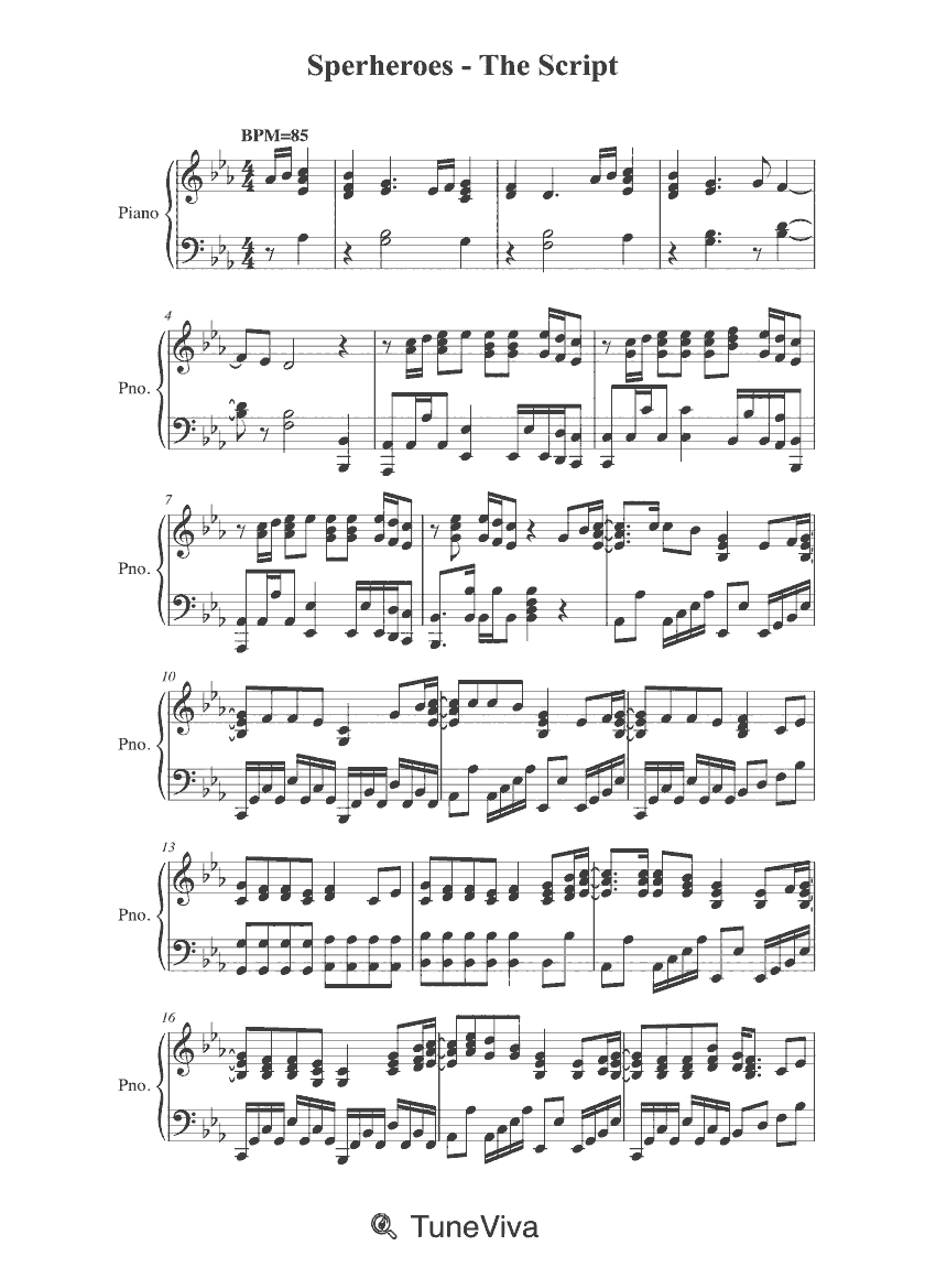 Sperheroes - The Script