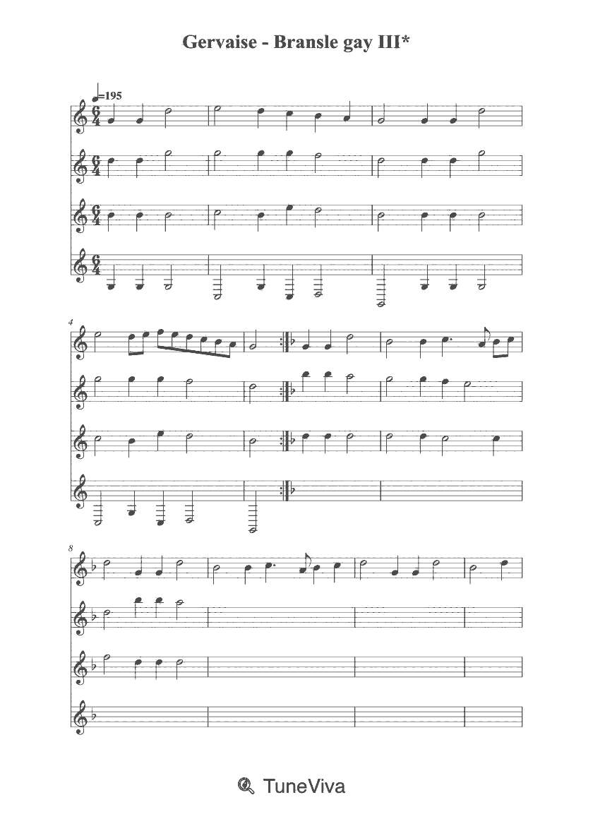 Gervaise - Bransle gay III*