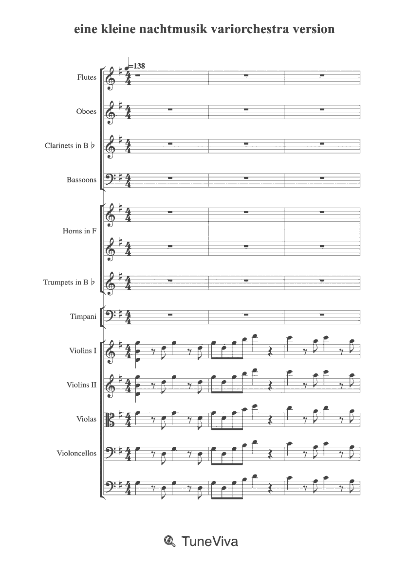 eine kleine nachtmusik variorchestra version