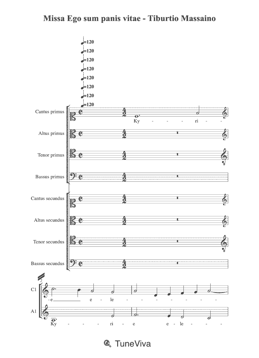 Missa Ego sum panis vitae - Tiburtio Massaino
