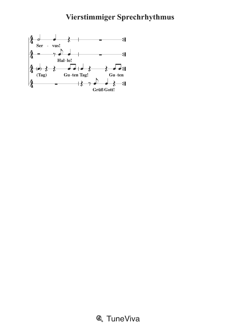 Vierstimmiger Sprechrhythmus