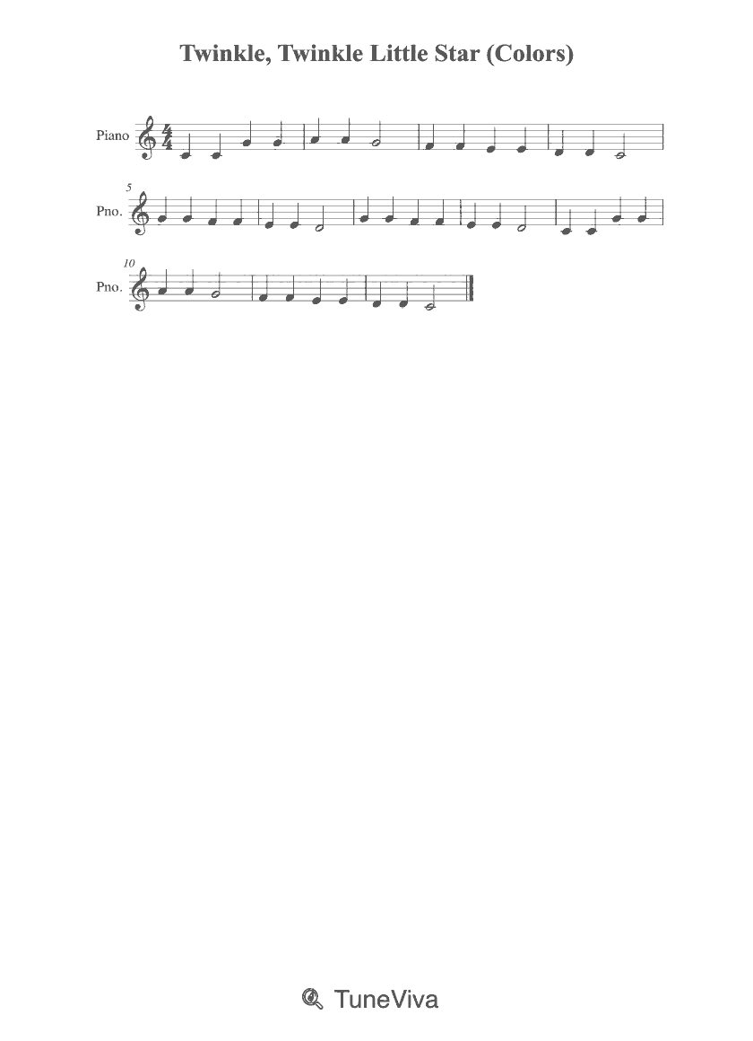 Twinkle, Twinkle Little Star (Colors)
