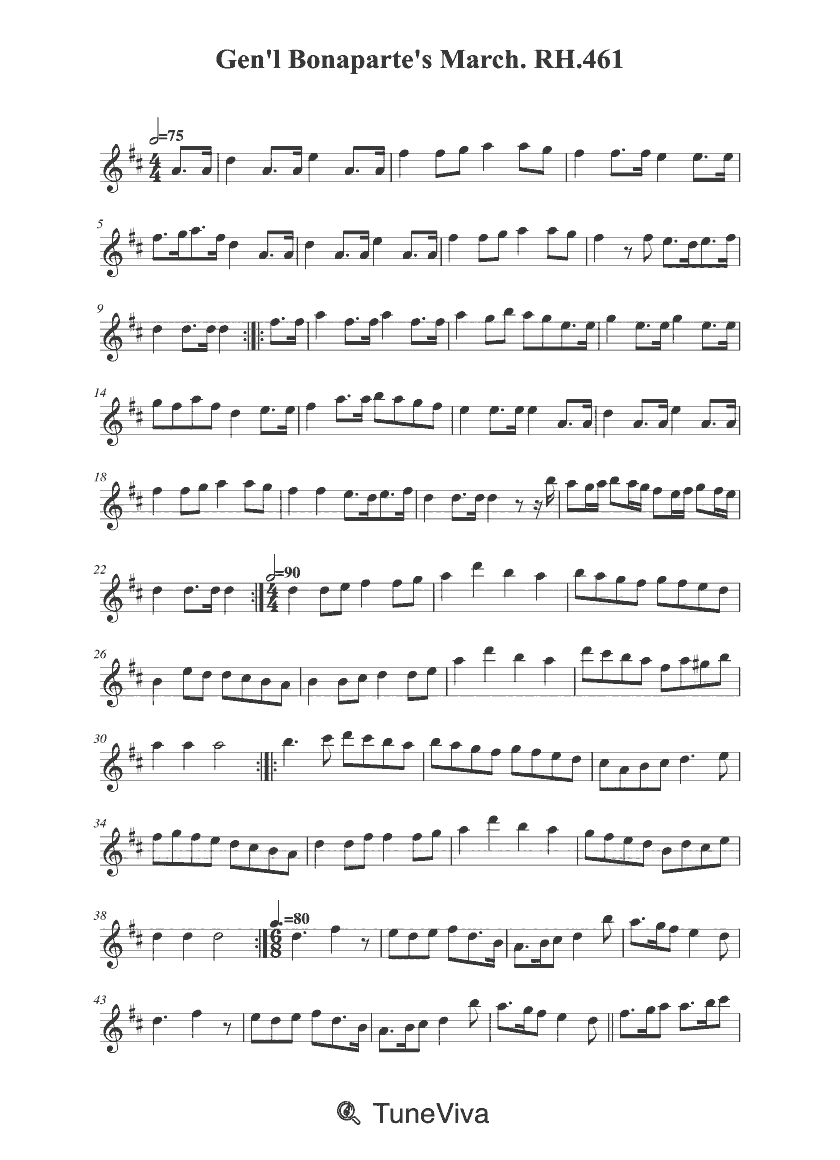 Gen'l Bonaparte's March. RH.461