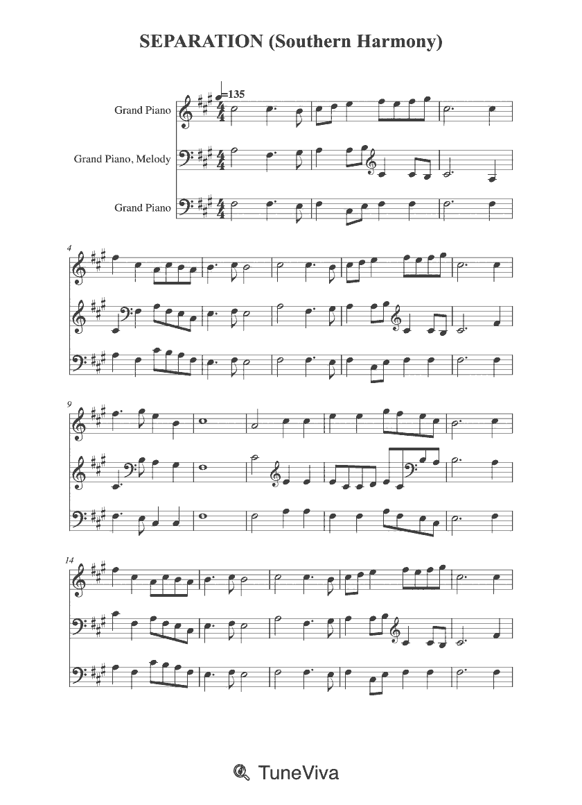 SEPARATION (Southern Harmony)