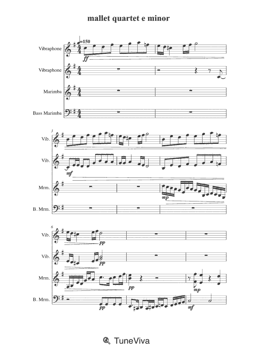 mallet quartet e minor