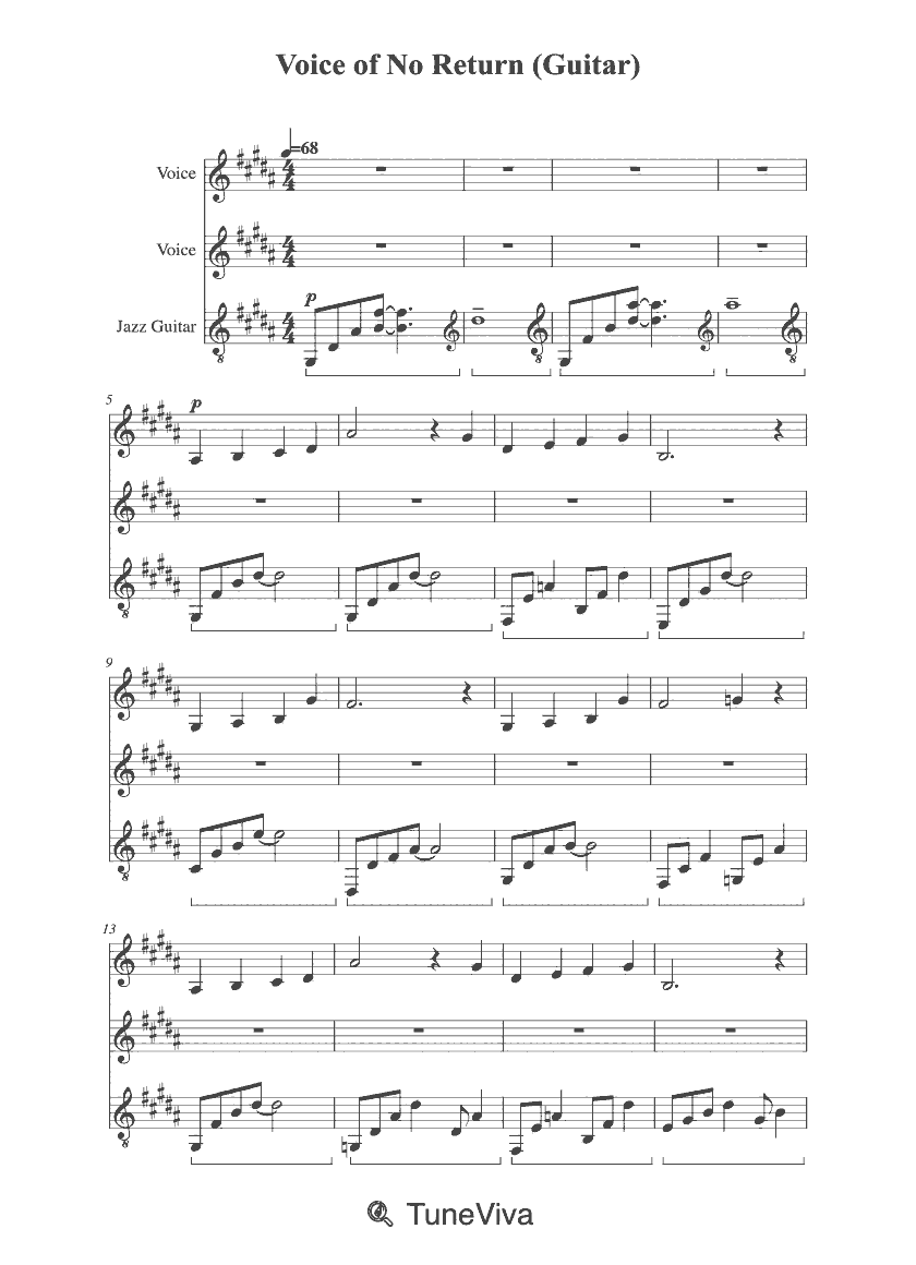 Voice of No Return (Guitar)
