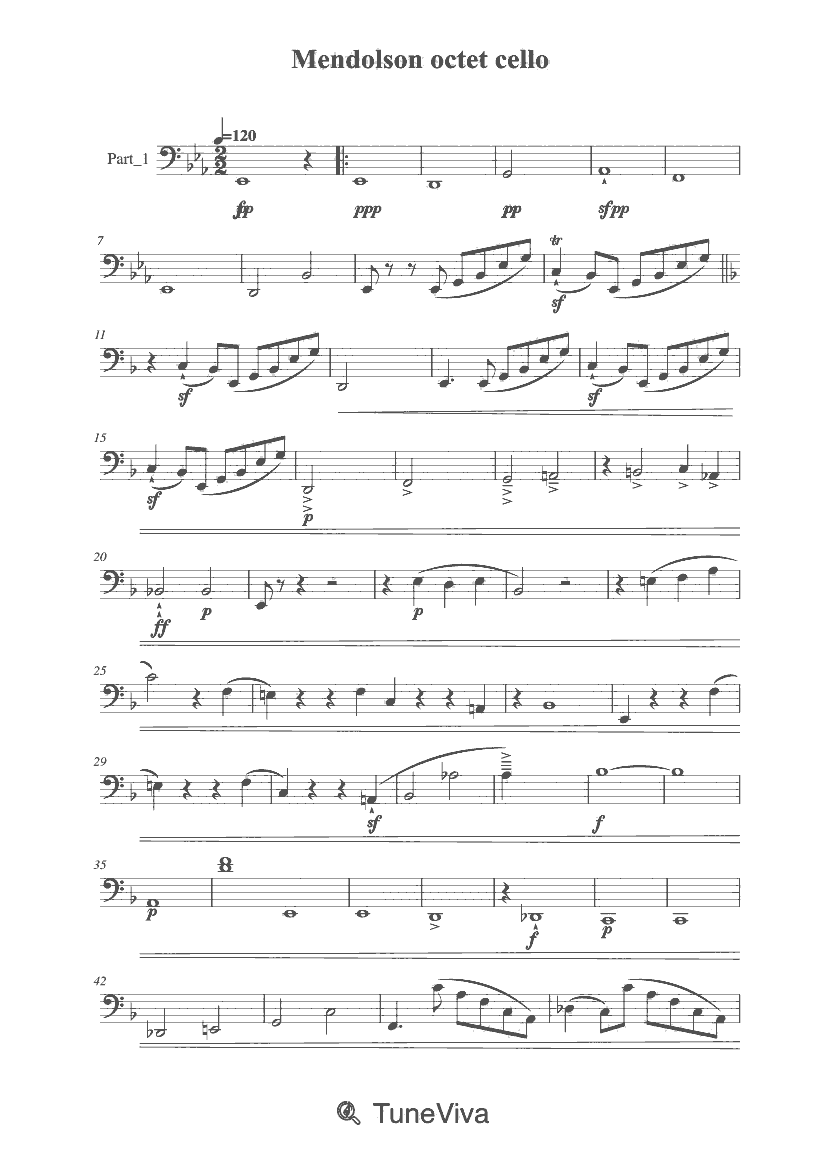 Mendolson octet cello