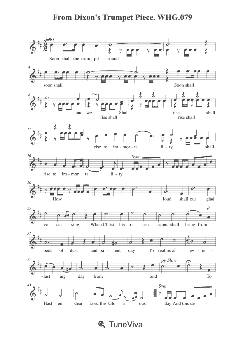 From Dixon's Trumpet Piece. WHG.079