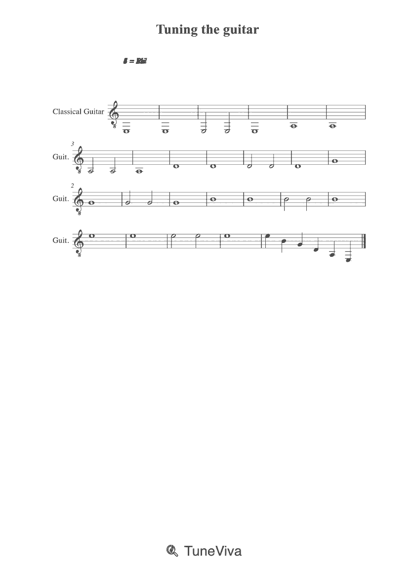 Tuning the guitar