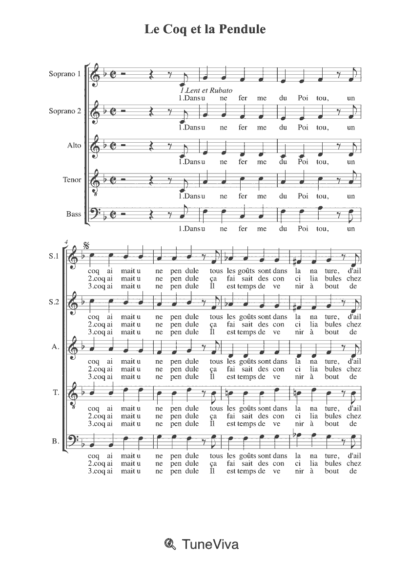 Le Coq et la Pendule